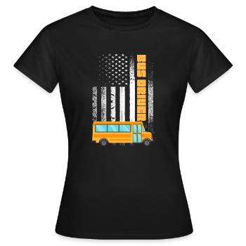 Chauffeur de bus Chauffeur de bus Bus Schuhlbus cadeau - T-shirt Femme - noir - Devant - AI Model Female 172 dark (172cm)