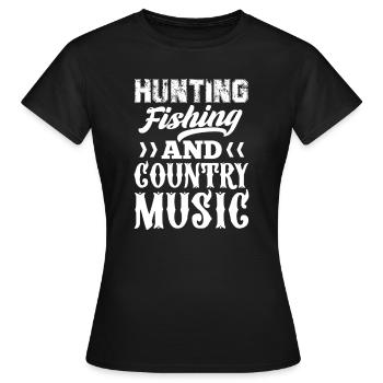 Cadeau de musique country country music - T-shirt Femme - noir - Devant - AI Model Female 172 dark (172cm)