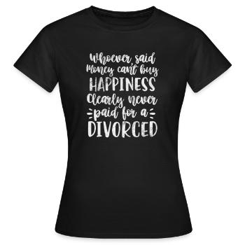 Scheidung - Frauen T-Shirt - Schwarz - Vorne - AI Model Female 172 dark (172cm)