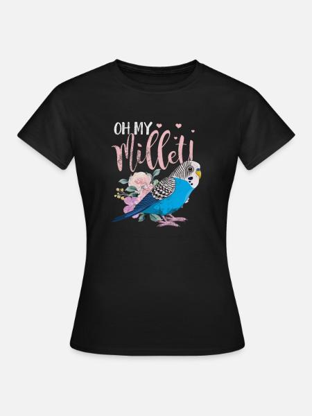 Wellensittich - Dame-T-shirt - sort