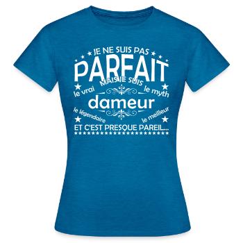 Groomer the only Groomer the real Groomer - Women's T-Shirt - antique blue sapphire heather - Front - AI Model Female 172 dark (172cm)