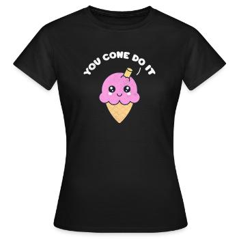 Glace - T-shirt Femme - noir - Devant - AI Model Female 172 dark (172cm)