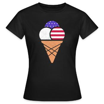 Eiscreme - Frauen T-Shirt - Schwarz - Vorne - AI Model Female 172 dark (172cm)