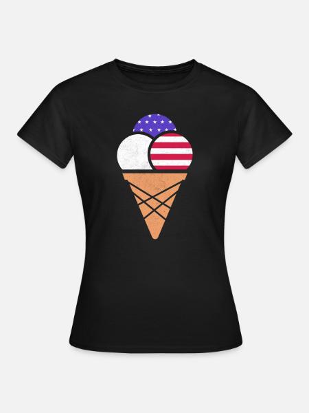 Eiscreme - Frauen T-Shirt - Schwarz