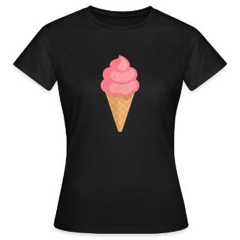 Eiscreme - Frauen T-Shirt - Schwarz - Vorne - AI Model Female 172 dark (172cm)