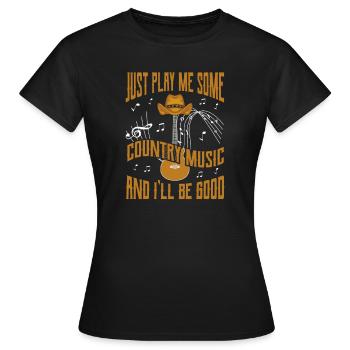 Cadeau de musique country country music - T-shirt Femme - noir - Devant - AI Model Female 172 dark (172cm)