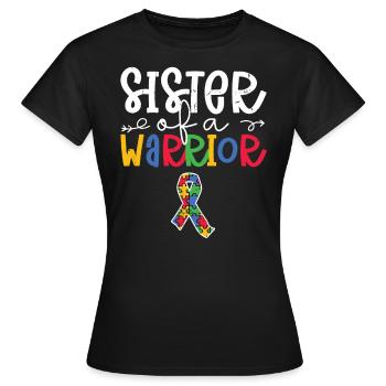 Autisme - Vrouwen T-shirt - zwart - Voor - AI Model Female 172 dark (172cm)