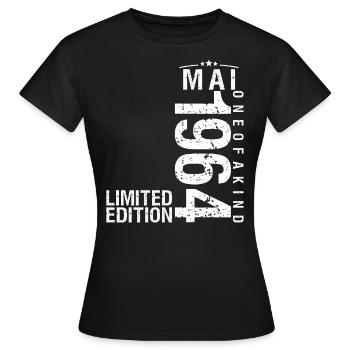 Mei 1964 Mei Verjaardag Mei 1964 - Vrouwen T-shirt - zwart - Voor - AI Model Female 172 dark (172cm)