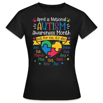 Autismus Awareness Day Autist Geschenk - Frauen T-Shirt - Schwarz - Vorne - AI Model Female 172 dark (172cm)