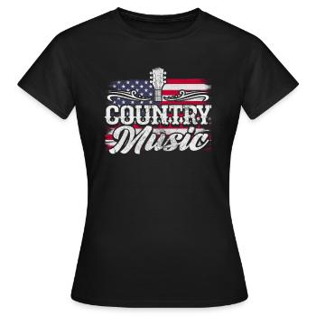 Country - Frauen T-Shirt - Schwarz - Vorne - AI Model Female 172 dark (172cm)