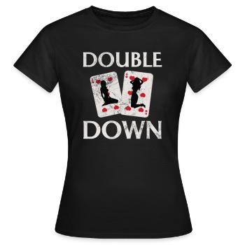 Black Jack Blackjack Kartenspiel Casino Geschenk - Frauen T-Shirt - Schwarz - Vorne - AI Model Female 172 dark (172cm)