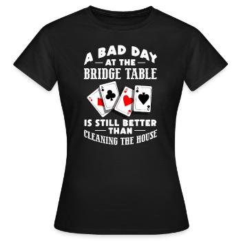 Bridge - Frauen T-Shirt - Schwarz - Vorne - AI Model Female 172 dark (172cm)