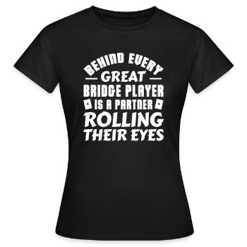 Bridge - Frauen T-Shirt - Schwarz - Vorne - AI Model Female 172 dark (172cm)