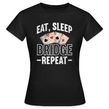 Jeu de cartes de bridge Casino jeu de cartes cadeau - T-shirt Femme - noir - Devant - AI Model Female 172 dark (172cm)