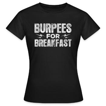 Burpees - Frauen T-Shirt - Schwarz - Vorne - AI Model Female 172 dark (172cm)