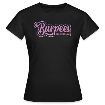 Burpees - Frauen T-Shirt - Schwarz - Vorne - AI Model Female 172 dark (172cm)