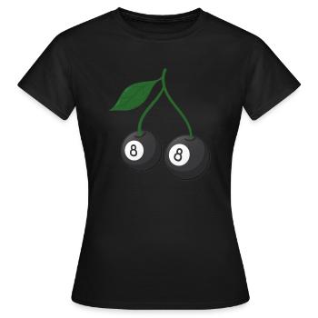 Cerisier cerisier fleur de cerisier fruit cadeau - T-shirt Femme - noir - Devant - AI Model Female 172 dark (172cm)