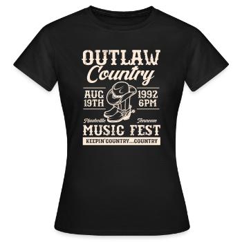 Country Music Countrymusic Geschenk - Frauen T-Shirt - Schwarz - Vorne - AI Model Female 172 dark (172cm)