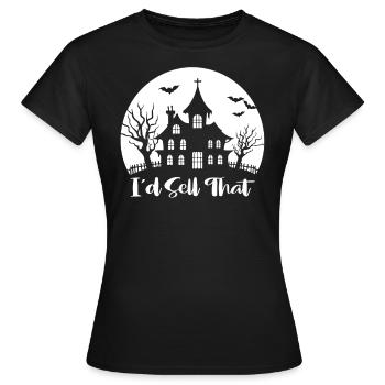 Real Estate Agent Real Estate Agent Gift - Women's T-Shirt - black - Front - AI Model Female 172 dark (172cm)