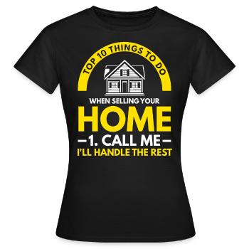 Real Estate Agent Real Estate Agent Gift - Women's T-Shirt - black - Front - AI Model Female 172 dark (172cm)