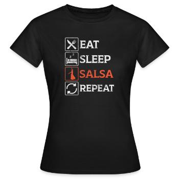 Salsa - Women's T-Shirt - black - Front - AI Model Female 172 dark (172cm)
