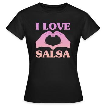 Salsa Dancing Cuba Dance Latino Dance Class Gift - Women's T-Shirt - black - Front - AI Model Female 172 dark (172cm)