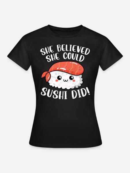 Sushi - Frauen T-Shirt - Schwarz
