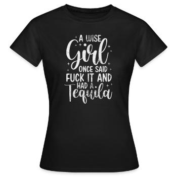Téquila - T-shirt Femme - noir - Devant - AI Model Female 172 dark (172cm)