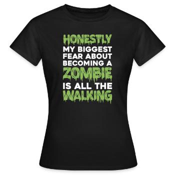 Zombie Zombie Hunter Zombie Apocalypse Cadeau - T-shirt Femme - noir - Devant - AI Model Female 172 dark (172cm)