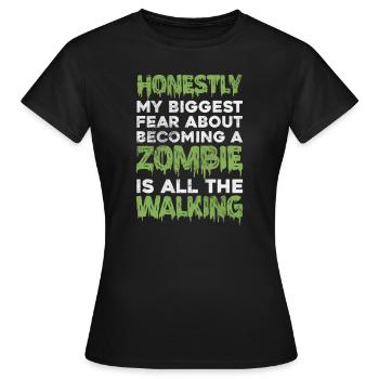 Zombie - Frauen T-Shirt - Schwarz - Vorne - AI Model Female 172 dark (172cm)