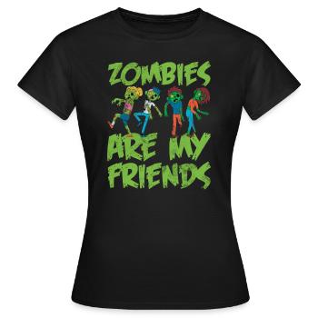Zombie - Frauen T-Shirt - Schwarz - Vorne - AI Model Female 172 dark (172cm)