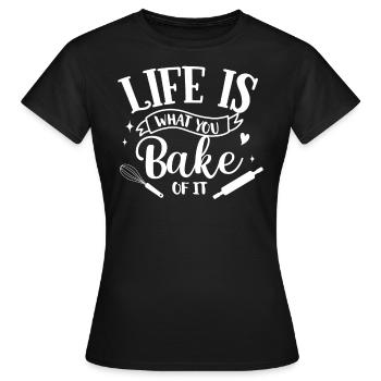Baker Bakeries Baked Goods Baking Gift - Women's T-Shirt - black - Front - AI Model Female 172 dark (172cm)