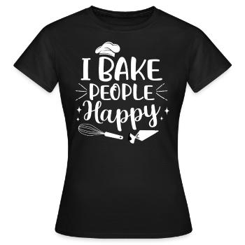 Baker Bakeries Baked Goods Baking Gift - Women's T-Shirt - black - Front - AI Model Female 172 dark (172cm)