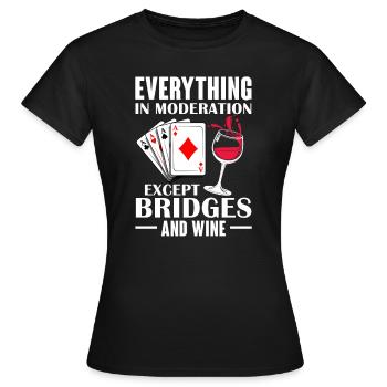 Bridge - Frauen T-Shirt - Schwarz - Vorne - AI Model Female 172 dark (172cm)