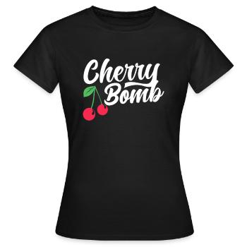 Cerisier Cerisier Fleur de cerisier Fruit Cadeau - T-shirt Femme - noir - Devant - AI Model Female 172 dark (172cm)