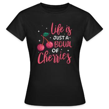 Cerise - T-shirt Femme - noir - Devant - AI Model Female 172 dark (172cm)