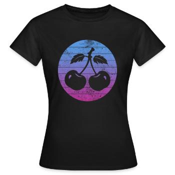 Cerise - T-shirt Femme - noir - Devant - AI Model Female 172 dark (172cm)