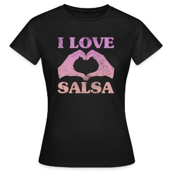 Salsa - T-shirt Femme - noir - Devant - AI Model Female 172 dark (172cm)