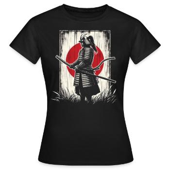 Samurai Ronin Schwertkampf Krieger Geschenk - Frauen T-Shirt - Schwarz - Vorne - AI Model Female 172 dark (172cm)