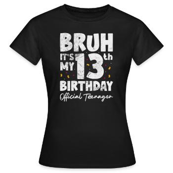 Adolescent - T-shirt Femme - noir - Devant - AI Model Female 172 dark (172cm)