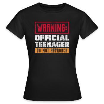 Adolescent - T-shirt Femme - noir - Devant - AI Model Female 172 dark (172cm)