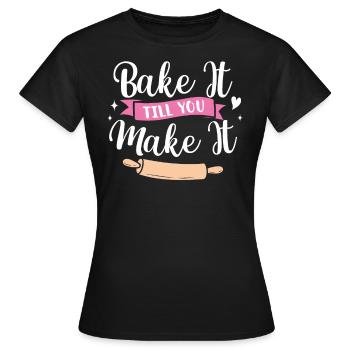 Baker Bakeries Baked Goods Baking Gift - Women's T-Shirt - black - Front - AI Model Female 172 dark (172cm)