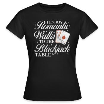 Black Jack Blackjack Kartenspiel Casino Geschenk - Frauen T-Shirt - Schwarz - Vorne - AI Model Female 172 dark (172cm)