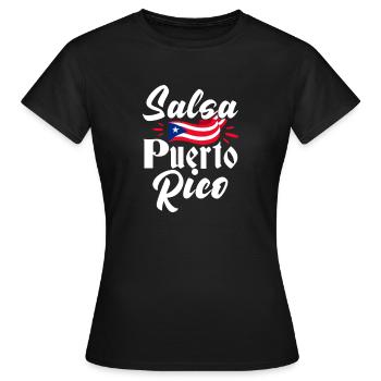 Salsa Dancing Cuba Dance Latino Dance Class Gift - Women's T-Shirt - black - Front - AI Model Female 172 dark (172cm)