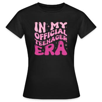 Teenager Teenie Teen Teens Teeny Geschenk - Frauen T-Shirt - Schwarz - Vorne - AI Model Female 172 dark (172cm)