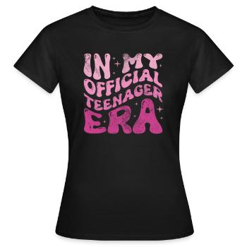 Adolescent - T-shirt Femme - noir - Devant - AI Model Female 172 dark (172cm)