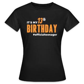 Teenager Teenie Teen Teens Teeny Geschenk - Frauen T-Shirt - Schwarz - Vorne - AI Model Female 172 dark (172cm)