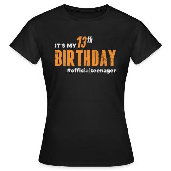 Adolescent - T-shirt Femme - noir - Devant - AI Model Female 172 dark (172cm)