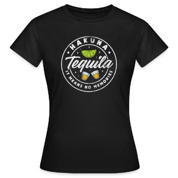Téquila - T-shirt Femme - noir - Devant - AI Model Female 172 dark (172cm)