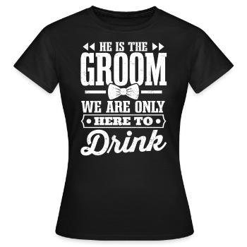 Junggeselle Jungesellenabschied - Frauen T-Shirt - Schwarz - Vorne - AI Model Female 172 dark (172cm)